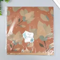 Бумага для скрапбукинга двусторонняя крафт "Цветы" плотность 180 гр 30,5х32 см