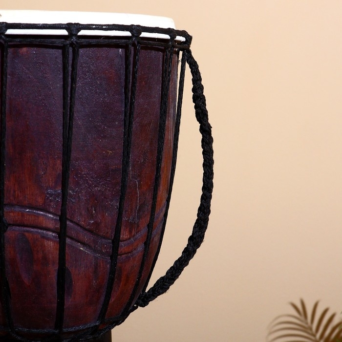 Сувенирный музыкальный инструмент барабан джембе "Тёмный" 60х25х25 см МИКС