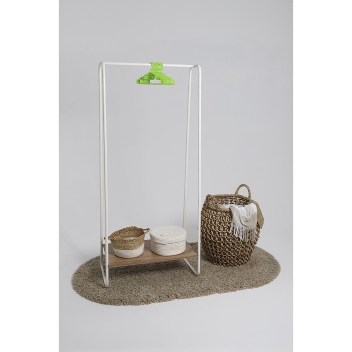 Плечики - вешалки для одежды Доляна, 26,5&times;14 см, 10 шт, детские, цвет зелёный