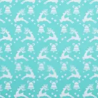 Бумага упаковочная тишью &laquo;Олени на голубом&raquo;,50&times;66 см