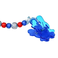 Соска - пустышка силиконовая ортодонтическая, от 12 мес., с колпачком + держатель &laquo;Зайка&raquo;, цвет синий