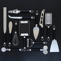 Нож для сыра Доляна Venus, 30&times;8 см, нержавеющая сталь, цвет чёрный