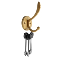 Крючок мебельный CAPPIO WING, двухрожковый, матовое золото