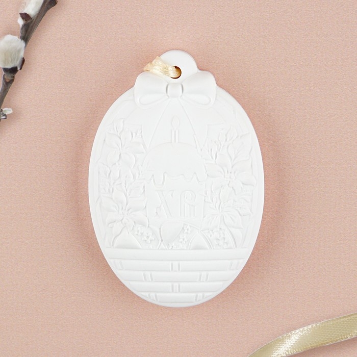 Гипсовое аромасаше &laquo;Пасхальная композиция&raquo;, аромат персик, 1.5 х 4.8 х 7 см.