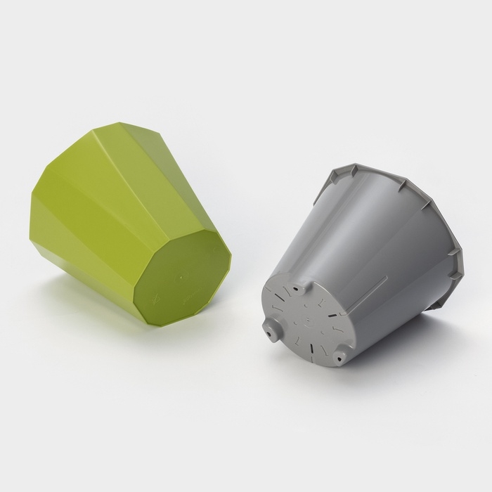 Кашпо для цветов со вставкой &laquo;Палермо&raquo;, 1,8 л, цвет оливковый