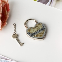 Замок свадебный с ключом &laquo;Вместе навсегда&raquo;.