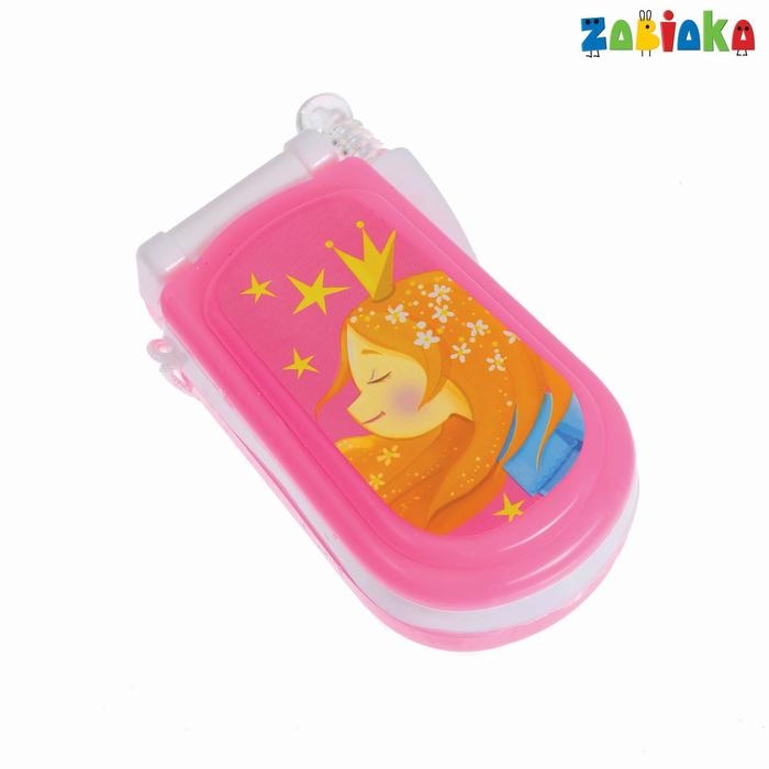 Музыкальный телефончик &laquo;Принцесса&raquo;, русская озвучка, световые эффекты, работает от батареек, МИКС