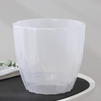 Кашпо для цветов со вставкой &laquo;Флюте&raquo;, 3 л, цвет прозрачный