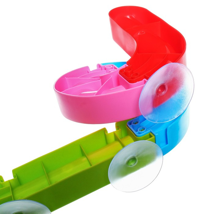 Игрушка для ванны &laquo;Водная горка&raquo;, 5 деталей, 4 игрушки, на присосках, Крошка Я