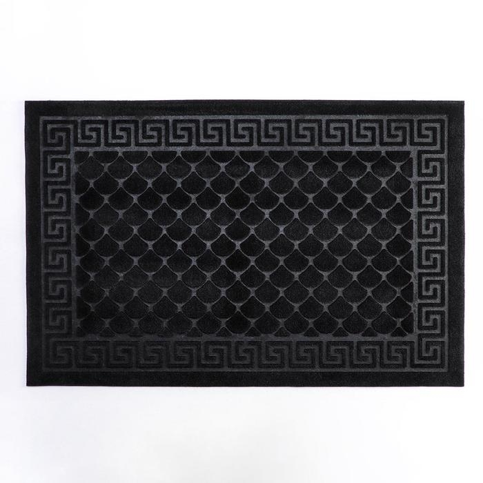 Коврик влаговпитывающий &laquo;Чешуйки&raquo;, 60&times;90 см, цвет чёрный
