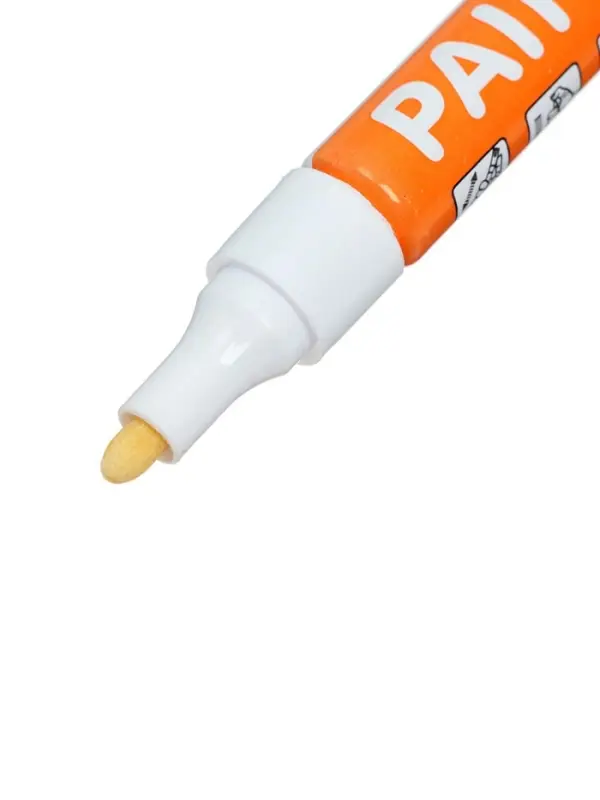 Маркер-краска, лаковый наконечник, пулевидный 4 мм, ширина линии 2.5 мм, белая, цена за 1 штуку