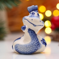 Сувенир "Змея Скоропея" 7,5х6,5 см, гжель