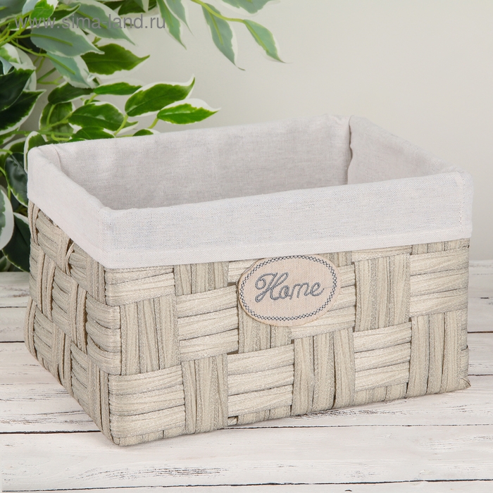 Корзина для хранения Доляна &laquo;Уютный дом&raquo;, 30&times;24&times;17 см, цвет серый