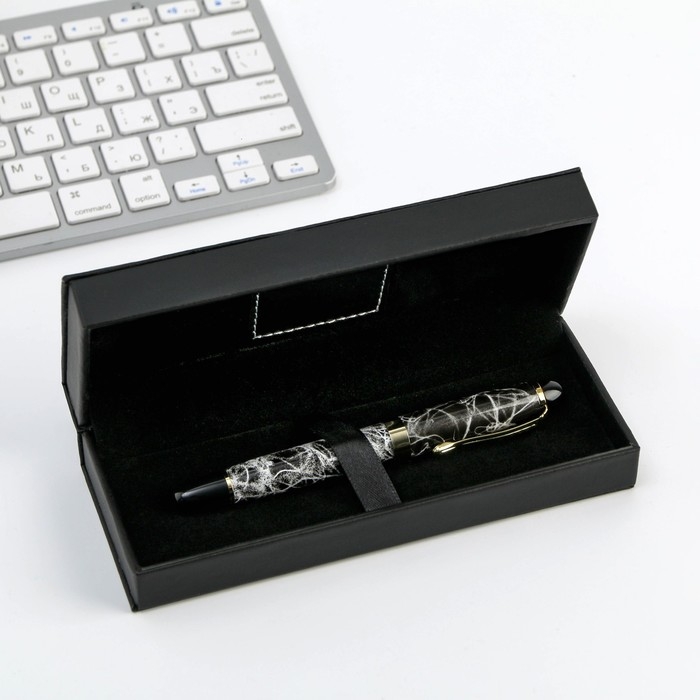 Ручка подарочная в футляре кожзам &laquo;Удачи во всем!&raquo;, синяя паста 1.0 мм