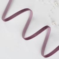 Лента бархатная, 6 мм, 18 &plusmn; 1 м, цвет ежевичный №199