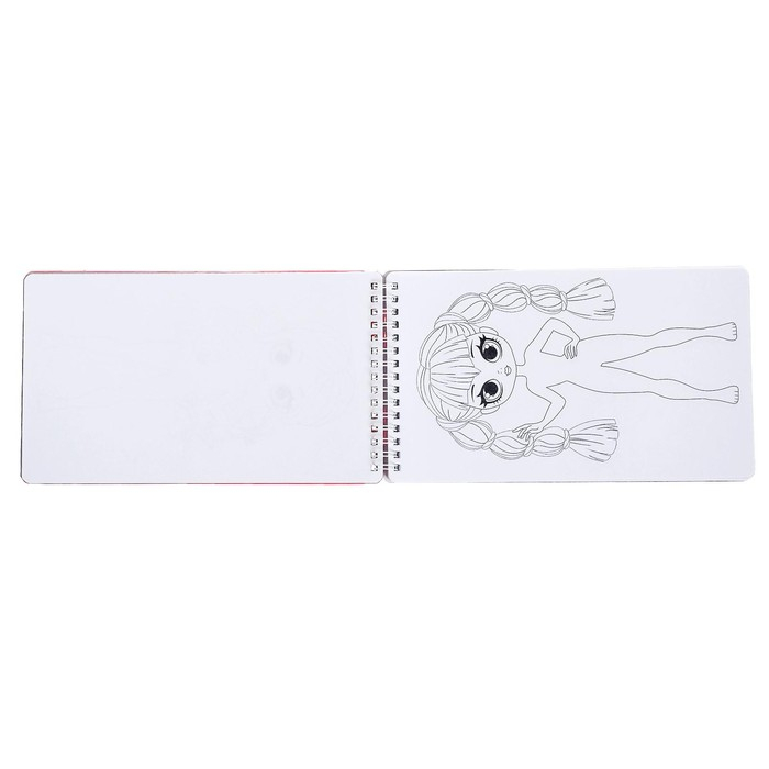 Книга с наклейками и трафаретами &laquo;Альбом дизайнера. Стильные девчонки&raquo;