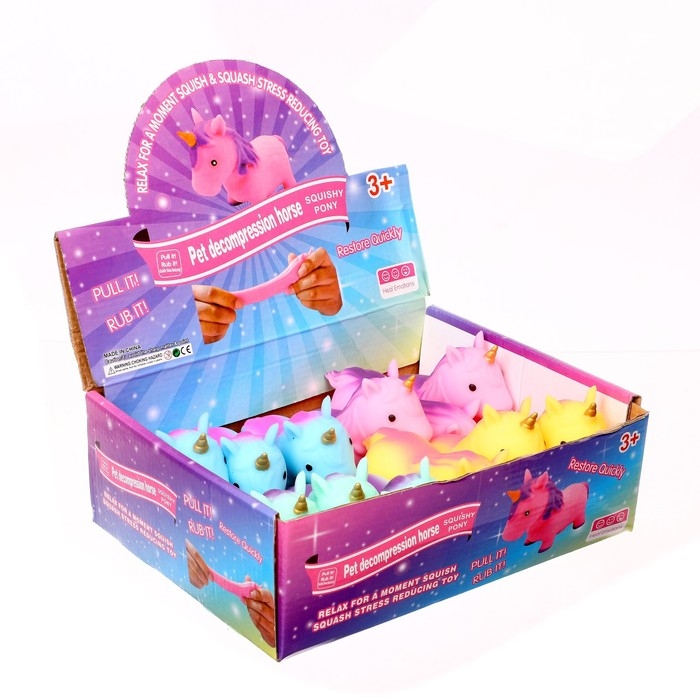 Мялка &laquo;Единорог&raquo; с пастой, цвета МИКС