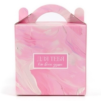 Коробка кондитерская с окном, сундук, &laquo;Нежные краски&raquo;, 20 х 20 х 20 см