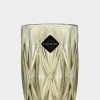 Бокал из стекла для шампанского Magistro &laquo;Круиз&raquo;, 160 мл, 7&times;20 см, цвет зелёный