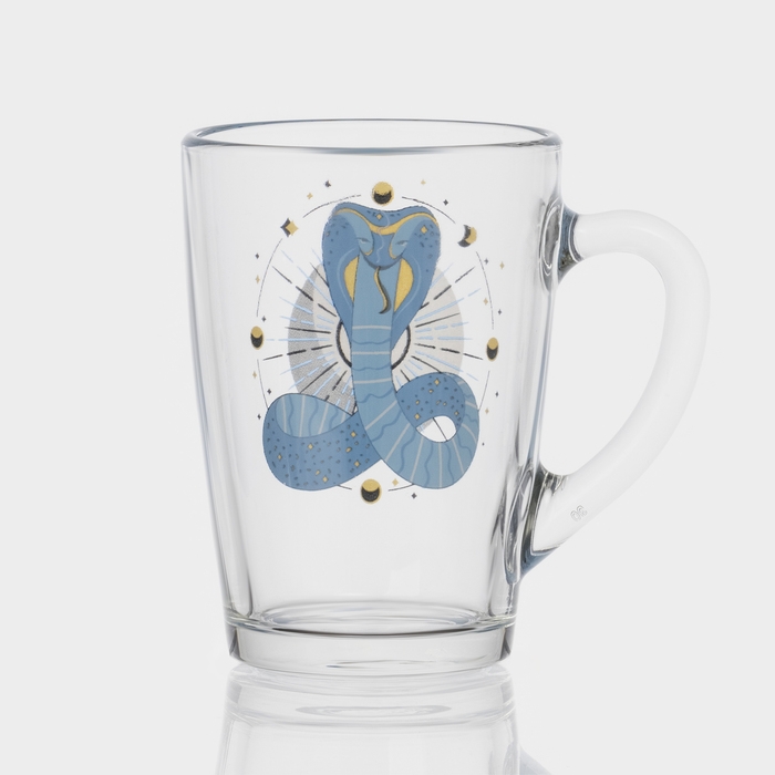 Кружка стеклянная кофейная &laquo;Мистические змеи&raquo;, 300 мл, МИКС