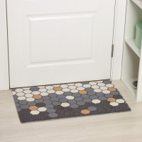 Коврик придверный грязезащитный Доляна &laquo;Гамма&raquo;, вырезной, 50&times;80 см, цвет серый