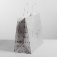 Пакет подарочный новогодний крафт &laquo;Чудесный праздник&raquo;, 25 х 22 х 12 см, Новый год