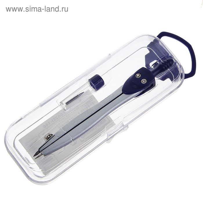 Циркуль металлический 120 мм Calligrata, в пластиковом пенале, с запасным грифелем Циркуль металлический 120 мм Calligrata, в пластиковом пенале, с запасным грифелем