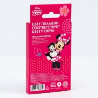 Набор свечей в торт 6 штук, с цветным пламенем, Минни Маус