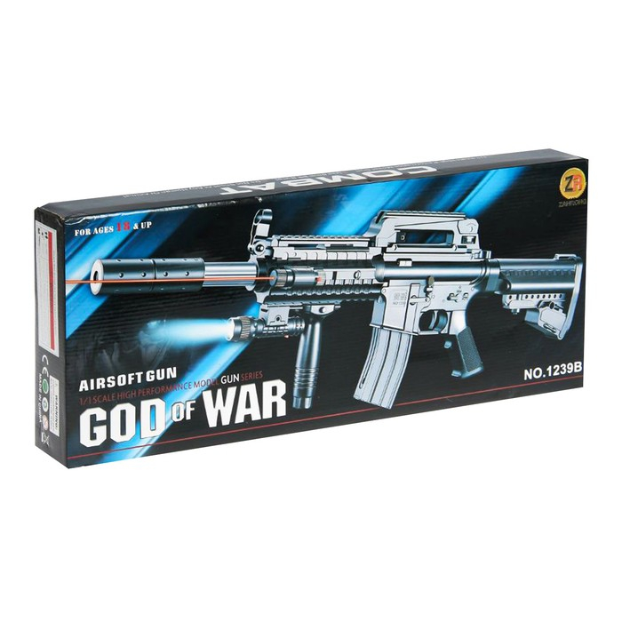 Детское оружие Автомат пневматический &laquo;М4А4&raquo;, с лазером и фонариком