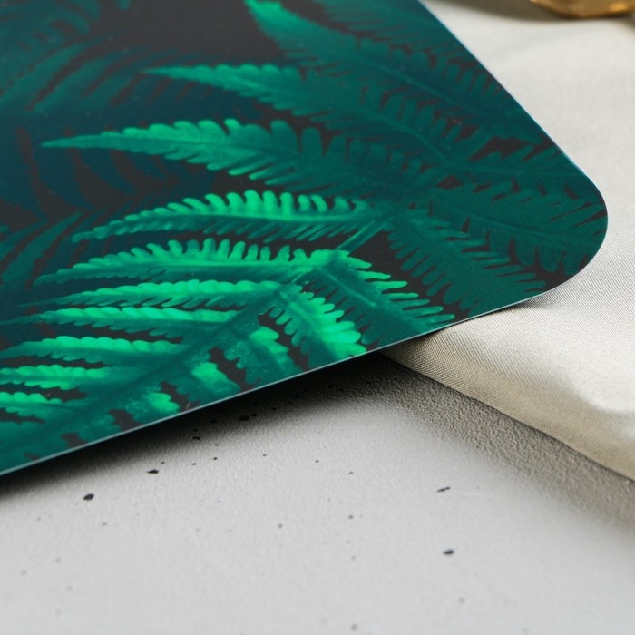 Доска разделочная пластиковая &laquo;Папоротник&raquo;, пластик, 30&times;20 см