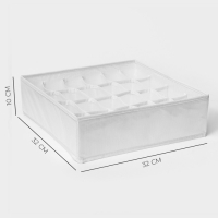 Органайзер для хранения белья LaDо́m, 24 ячейки, 32&times;32&times;10 см, цвет белый