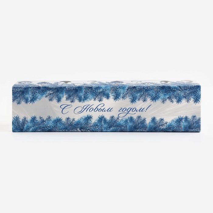 Коробка для конфет, кондитерская упаковка, 5 ячеек, &laquo;Новогодняя роскошь&raquo;, 5 х 21 х 3.3 см, Новый год