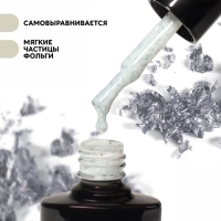 Гель лак для ногтей, &laquo;MILK POTAL&raquo;, 3-х фазный, 8мл, LED/UV, цвет белый/серебристый (01)