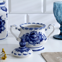 Сахарница &laquo;Елена&raquo;, 13&times;10&times;16 см, гжель