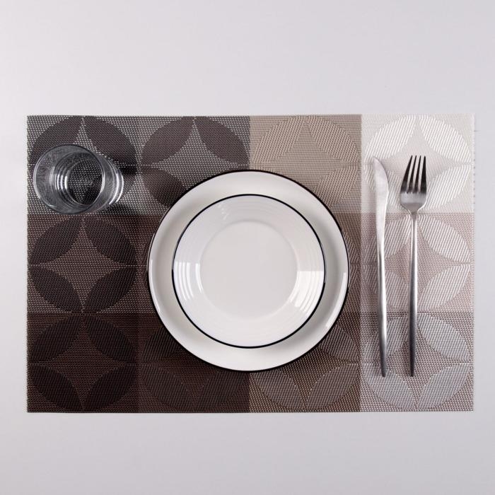 Салфетка сервировочная на стол Доляна &laquo;Пики&raquo;, 45&times;30 см, цвет коричневый