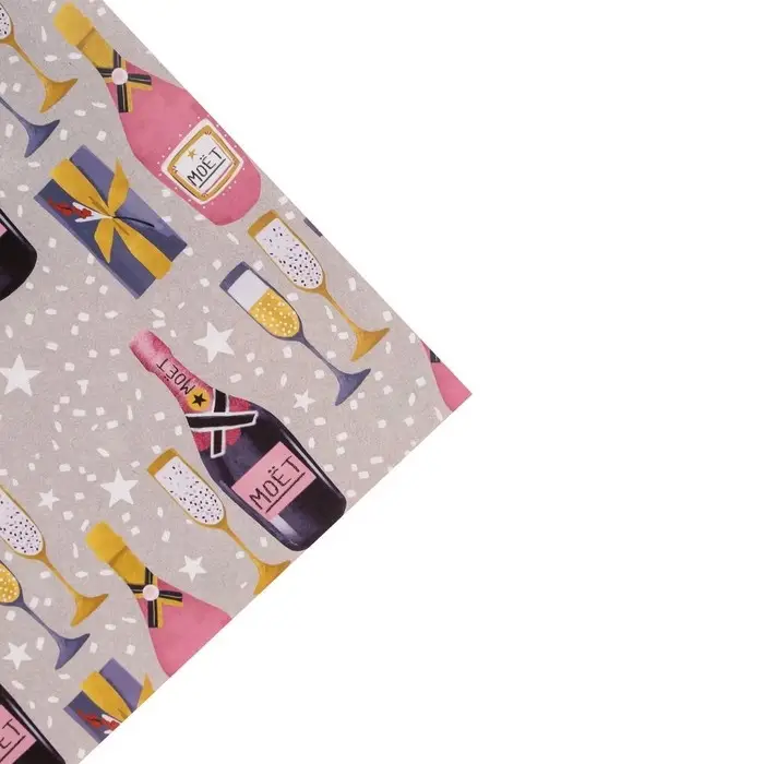 Бумага упаковочная глянцевая двухсторонняя &laquo;Давай праздновать&raquo;, 70 х 100 см