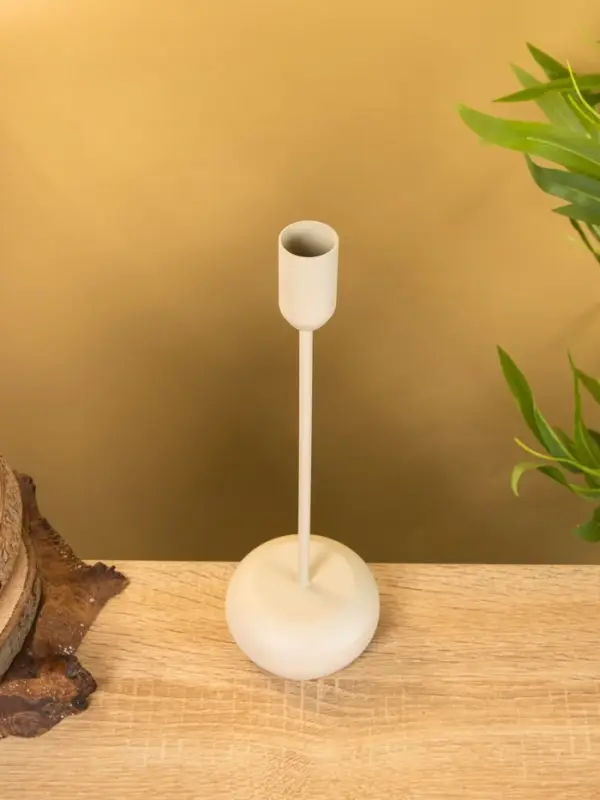 Подсвечник на 1 свечу текстурный "Фисташковый" 8х8х25,5 см