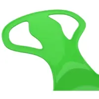 Санки-ледянки &laquo;Скороход&raquo;, зеленые 65х42см