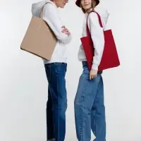 Холщовая сумка Avoska, бордовая