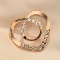 Муфта для платка &laquo;Сердце&raquo; линейное, цвет белый в золоте