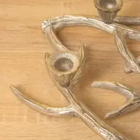 Подсвечник на 3 свечи "Рога" алюминий 23,5х23х6,5 см