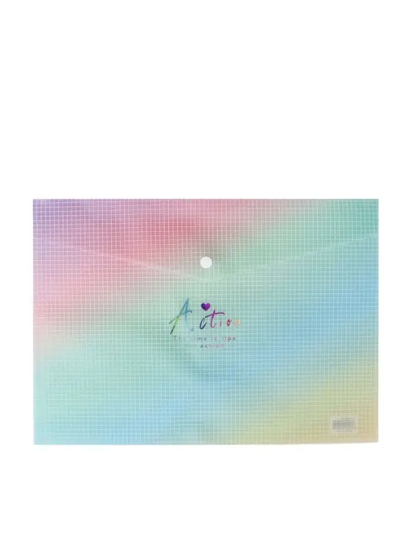 Папка-конверт на кнопке формат А4 180мкр блестящая МИКС Структура (штрихкод на штуке)