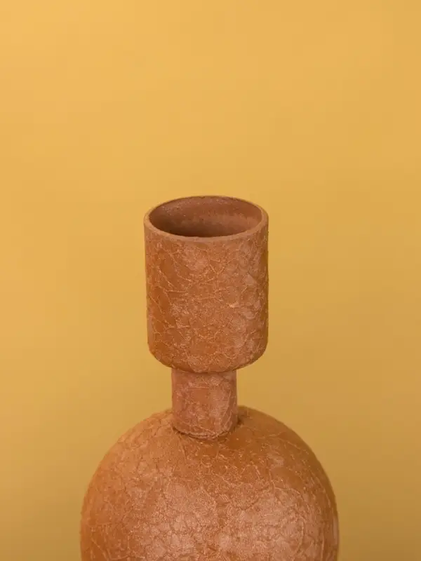 Подсвечник на 1 свечу &laquo;Бисквит&raquo;, с 2 сферами, 8.5&times;8.5&times;18 +/- 1 см