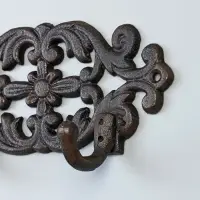 Крючки декоративные чугун "Цветочный узор" 19х5х9,5 см