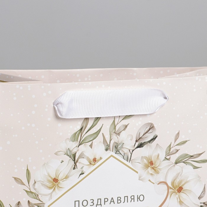 Пакет подарочный ламинированный, упаковка, &laquo;Нюд&raquo;, MS 18 х 23 х 10 см