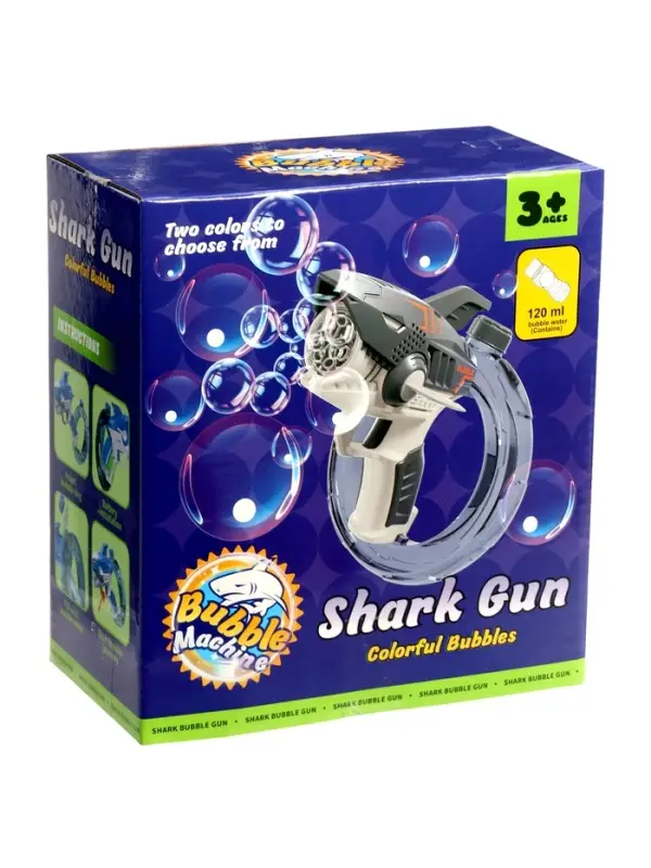 Генератор мыльных пузырей "Акула", работает от батареек