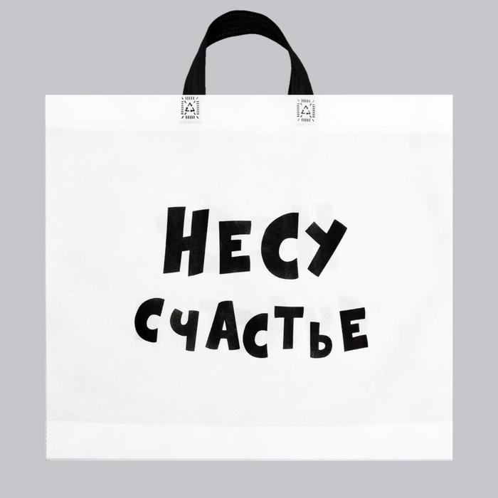 Пакет с петлевой ручкой "Несу счастье", 43 х 52 см