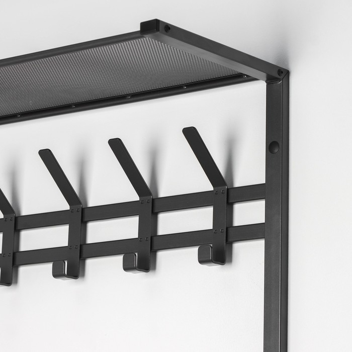 Вешалка с полкой 2-х ярусная &laquo;Торонто 22&raquo;, 67&times;27&times;58,5 см, цвет графит