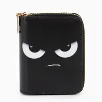 Кошелек дет 07-01-01 Июнь2539 глаза, 8,5*2,5*10,5 см, 2 отд+отд/молн, д/карт, черный