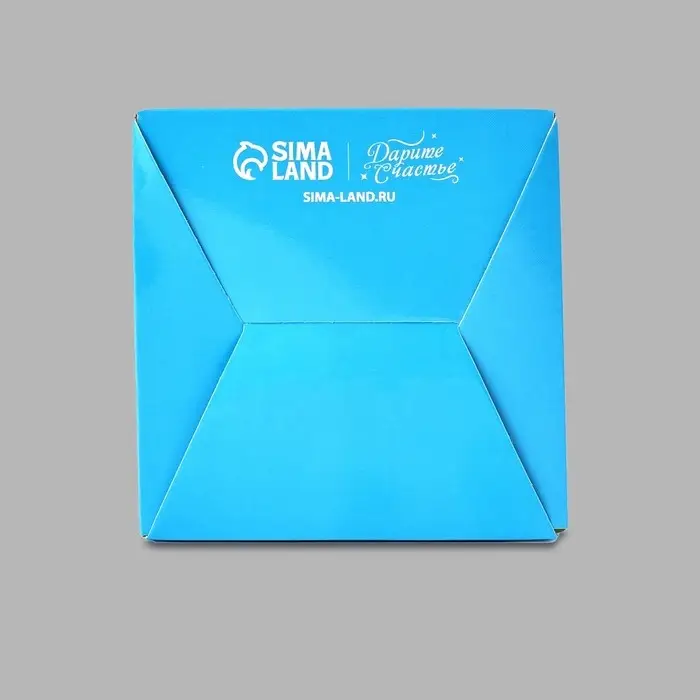 Коробка для капкейков, кондитерская упаковка, 1 ячейка &laquo;Голубой градиент&raquo;, 9 х 9 х 11 см